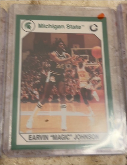 1990 Collegiate Collection Michigan State Spartans #131 Earvin "Magic" Johnson — front