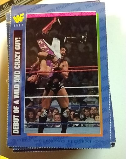 1996 WWF Magazine Card #77 Mark Mero / 1-2-3 Kid Debut of a Wild and Crazy Guy! — front