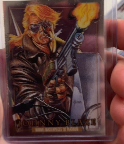 2024 Marvel Masterpieces '92 Platinum #2 Johnny Blaze Clear Cut — front