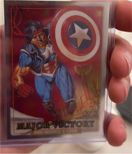 1992 Marvel Masterpieces Platinum #48 Major Victory — front