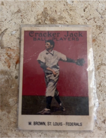 1993 Cracker Jack #32 Mordecai Brown — front