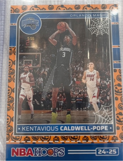 2024-25 Panini Haunted Hoops #215 Kentavious Caldwell-Pope Orange Pumpkin — front