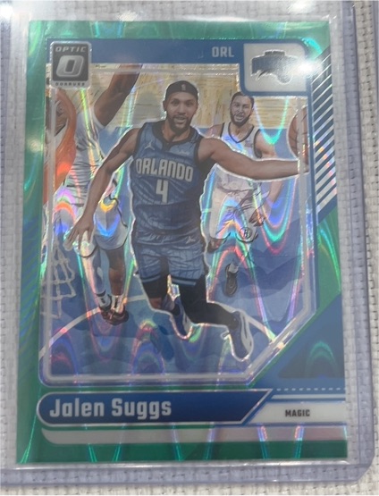2024-25 Panini Donruss Optic #14 Jalen Suggs Green Seismic Prizm — front