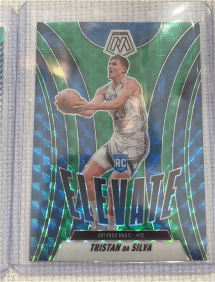 2024-25 Panini Mosaic #19 Tristan da Silva Elevate Green Mosaic Rookie — front