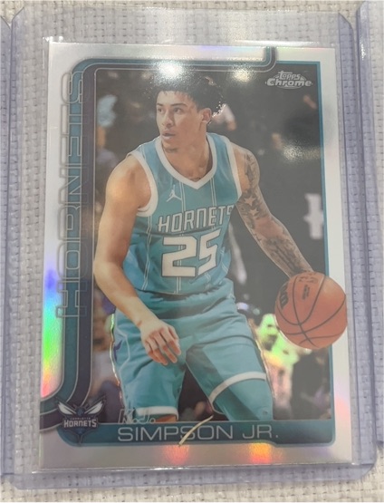 2025-26 Topps Chrome #45 K.J. Simpson Jr. Charlotte Hornets — front