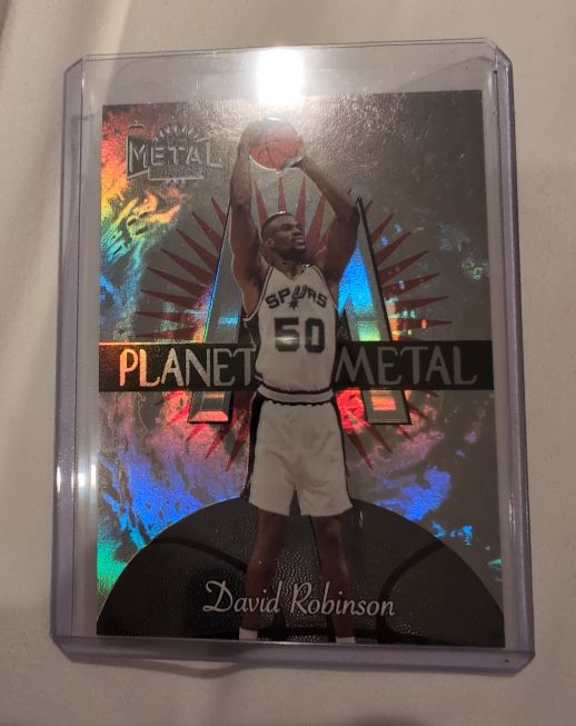 1997-98 Skybox Metal Universe Planet Metal #13PM David Robinson — front