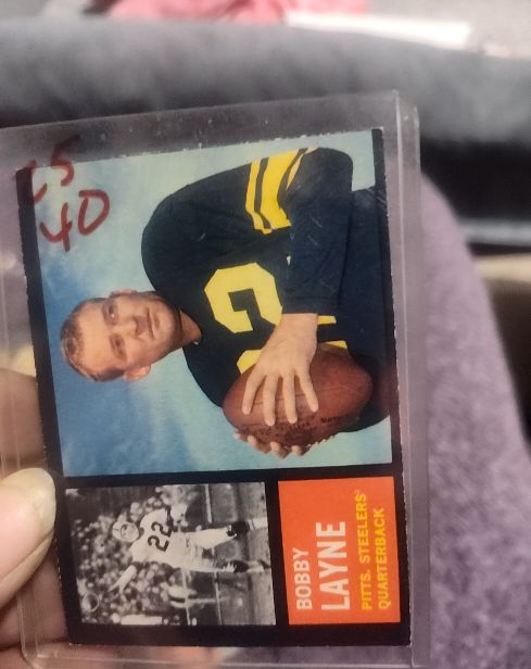 1962 Topps #127 Bobby Layne — front