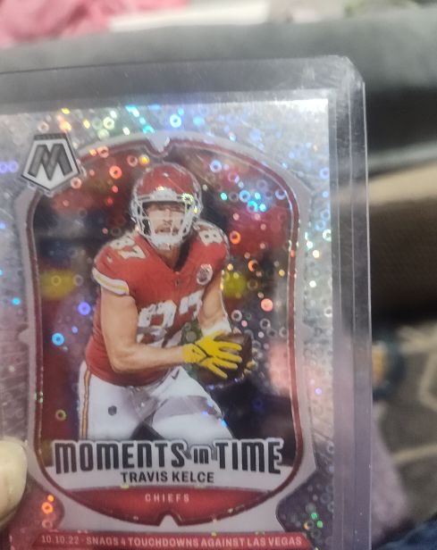 2024 Panini Mosaic #12 Moments in Time Travis Kelce — front