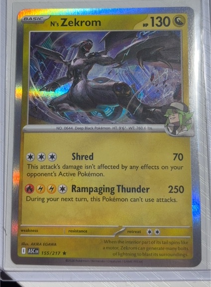 2026 Pokémon TCG Ascended Heroes #155 N's Zekrom — front