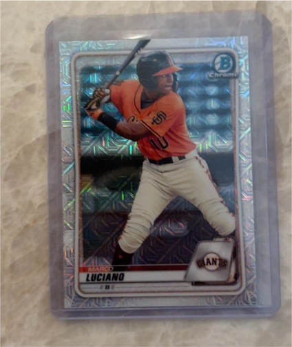 2020 Bowman Chrome #BCP-213 Marco Luciano Prospects Mojo Refractor — front