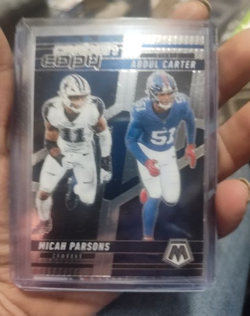 2025 Panini Mosaic Carbon Copy #CCO-5 Micah Parsons & Abdul Carter — front