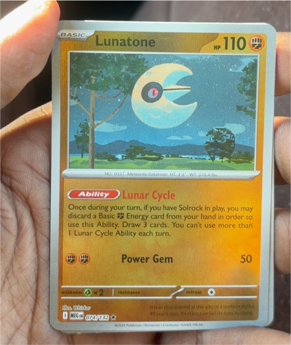 2025 Pokémon Mega Evolutions #074 Lunatone — front