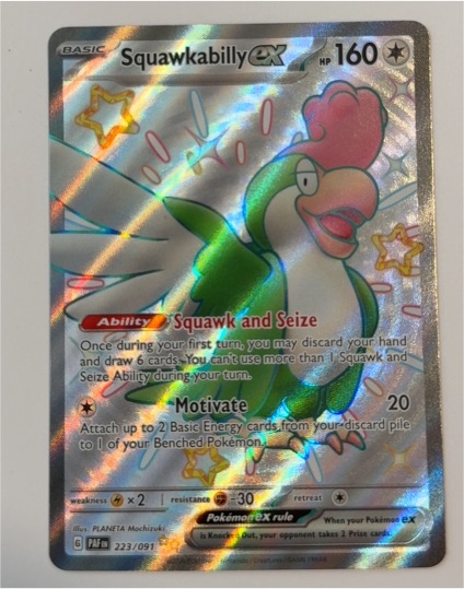 2023 Pokémon TCG Paldean Fates #223 Squawkabilly ex — front