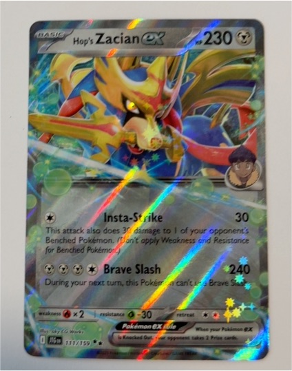 2022 Pokemon Sv09: Journey Together #111 Hop's Zacian ex — front