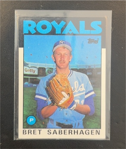1986 Topps #487 Bret Saberhagen — front