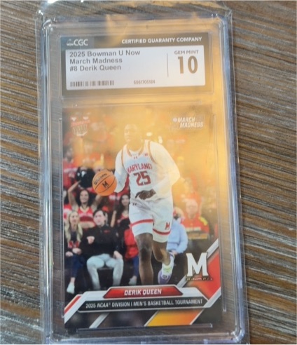 2025 Bowman U Now March Madness #8 Derik Queen — front