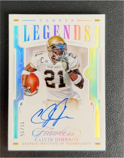 2021 Panini Flawless Collegiate Campus Legends #CLS-CJ Calvin Johnson — front