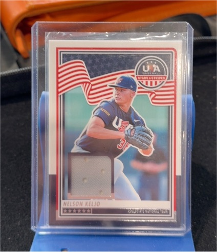 2025 Panini Stars and Stripes USA Materials #USA-NK Nelson Keljo — front
