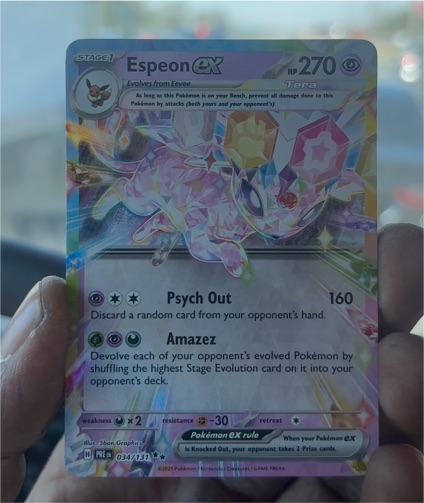 2015 Pokémon Prismatic Evolutions #034 Espeon ex — front