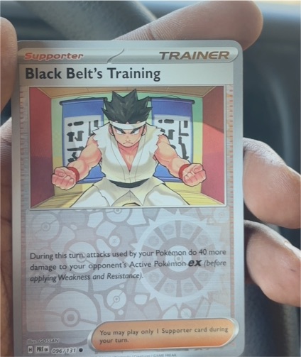2025 Pokémon Prismatic Evolutions #096 Black Belt's Training — front