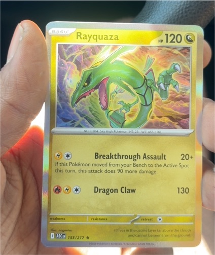 2021 Pokémon Ascended Heroes #153 Rayquaza — front