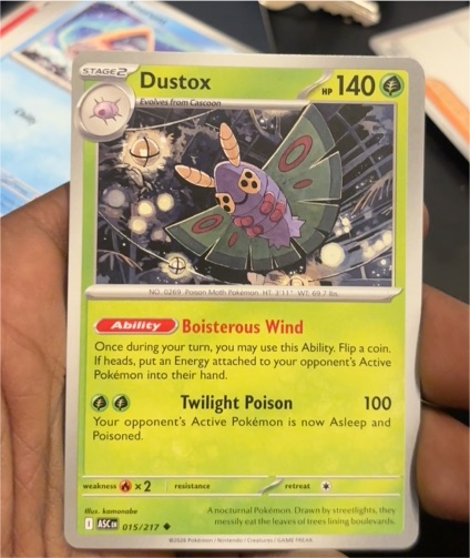 2026 Pokémon Ascended Heroes #015 Dustox — front