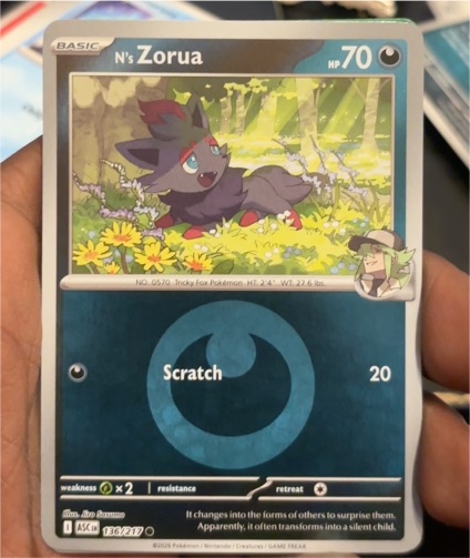 2016 Pokémon #136 N's Zorua — front