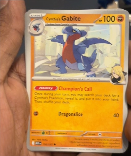 2025 Pokémon SV Destined Rivals #103 Cynthia's Gabite — front