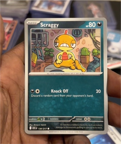 2023 Pokémon TCG Ascended Heroes #134 Scraggy — front