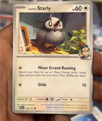 2026 Pokémon Ascended Heroes #168 Larry's Starly — front