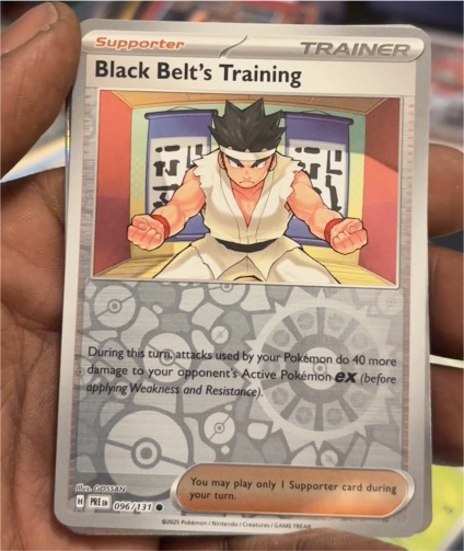 2025 Pokémon Prismatic Evolutions #096 Black Belt's Training — front