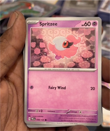 2022 Pokemon Prismatic Evolutions #038 Spritzee — front