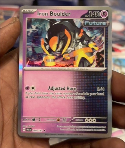2025 Pokémon Prismatic Evolutions #046 Iron Boulder — front