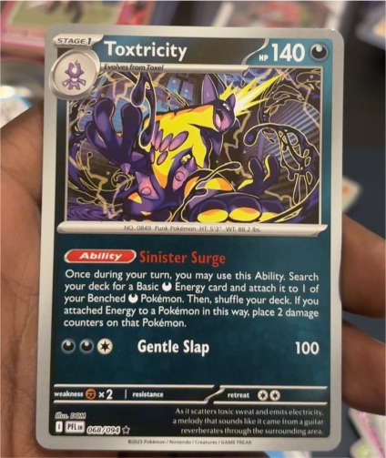 2025 Pokemon ME02: Phantasmal Flames #068 Toxtricity — front