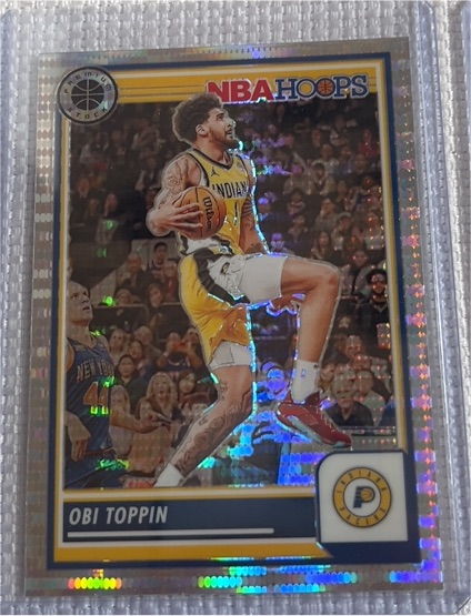 2023-24 Panini NBA Hoops Premium Stock #46 Obi Toppin — front