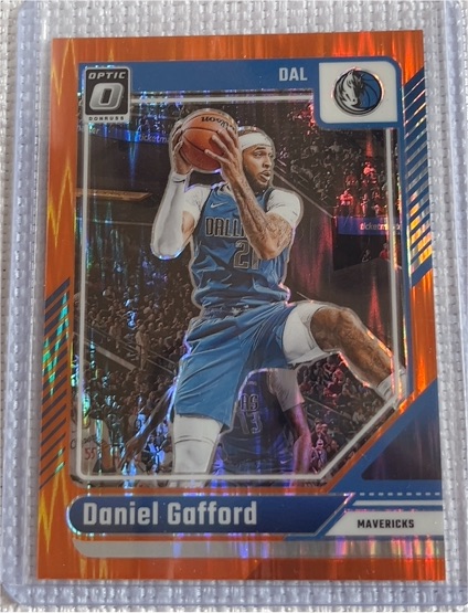 2024-25 Panini Donruss Optic #160 Daniel Gafford Orange Hyper Prizm — front
