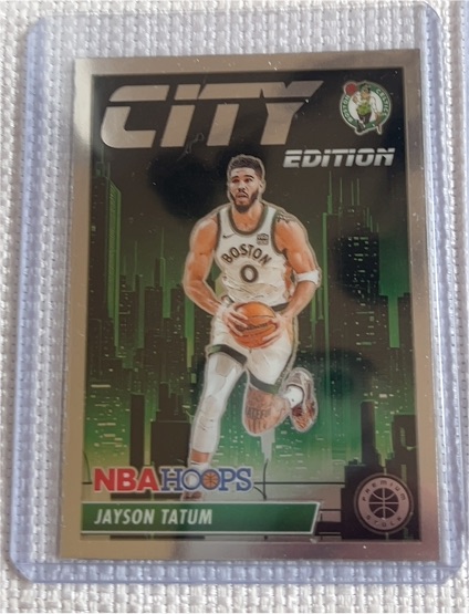 2023-24 Panini NBA Hoops Premium Stock City Edition #3 Jayson Tatum — front