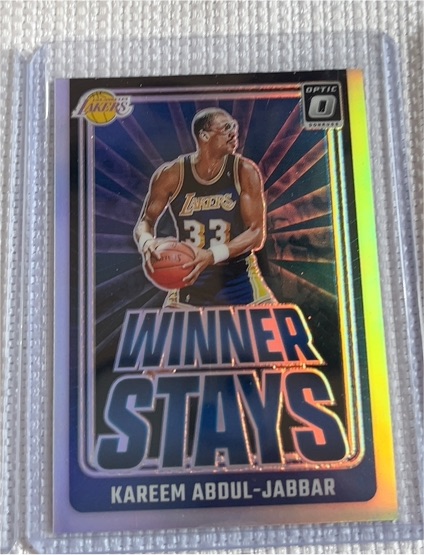 2024-25 Panini Donruss Optic #14 Kareem Abdul-Jabbar Winner Stays — front