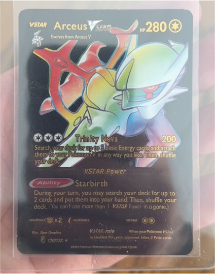 2022 Pokémon Brilliant Stars #176 Arceus VSTAR — front