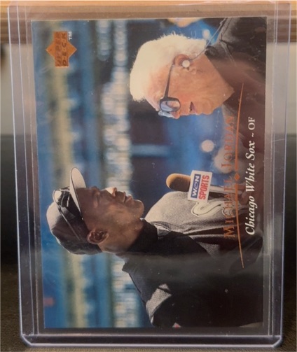 1995 Upper Deck #200 Michael Jordan, Harry Caray — front