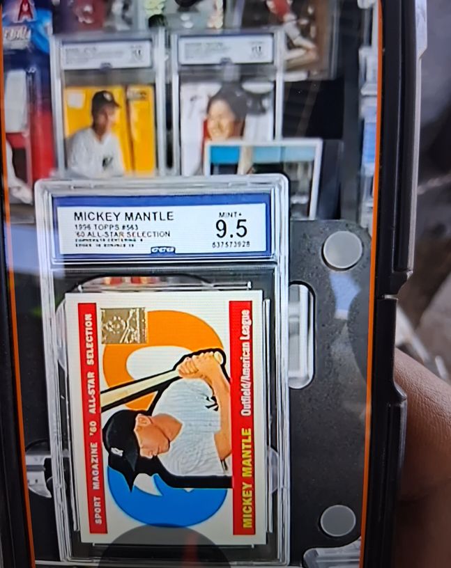 1996 Topps #43 Mickey Mantle 1960 All-Star Selection Commemorative Reprint — front