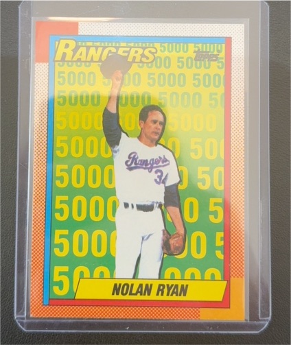 1990 Topps #5 Nolan Ryan Texas Rangers 5000 Strikeouts — front