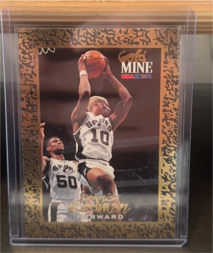 1995 NBA Hoops Gold Mine #448 Dennis Rodman — front
