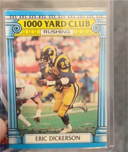 1987 Topps 1000 Yard Club #1 Eric Dickerson — front