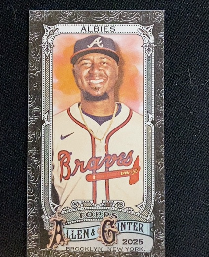 2025 Topps Allen & Ginter #56 Ozzie Albies Mini Black Border — front
