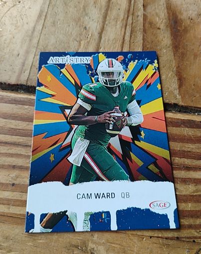 2025 Sage Artistry Football #3 Cam Ward — front