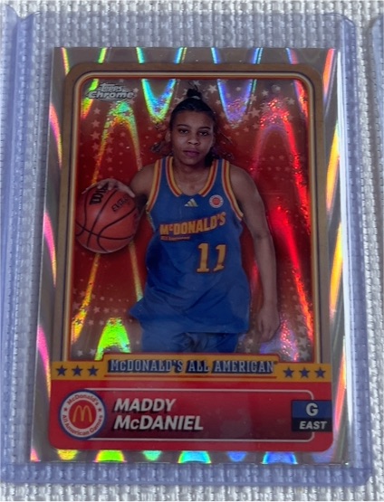 2024 Topps Chrome McDonald's All American #57 Maddy McDaniel RayWave Refractor — front