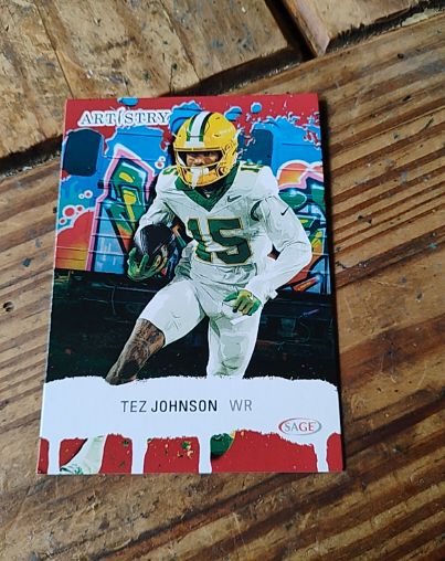 2025 Sage Artistry #19 Tez Johnson — front