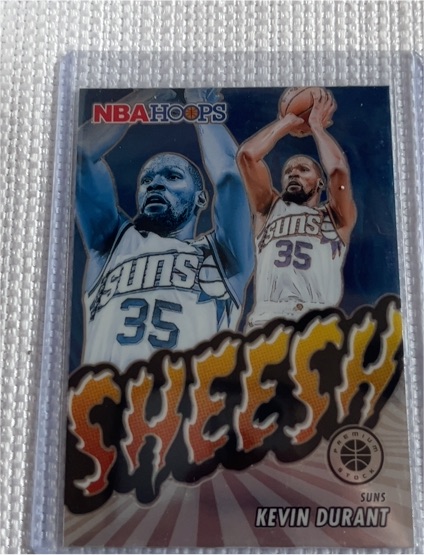 2023-24 Panini NBA Hoops Premium Stock #1 Kevin Durant Sheesh Silver Prizm — front