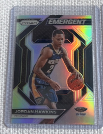 2023-24 Panini Prizm #19 Jordan Hawkins Emergent Silver Prizm Rookie — front